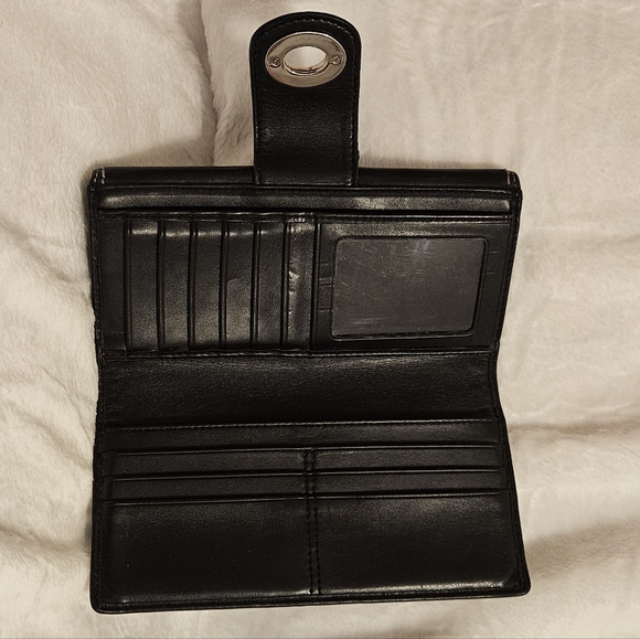 Coach Hampton Turn Key Lock Bi Fold Over Leather PRISTINE CONDITION - Picture 5 of 8